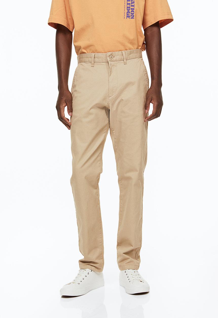 H&M - Slim fit cotton chinos - beige