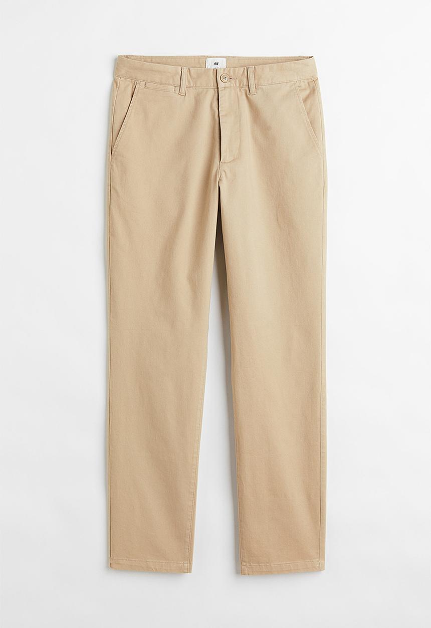 H&M - Slim fit cotton chinos - beige