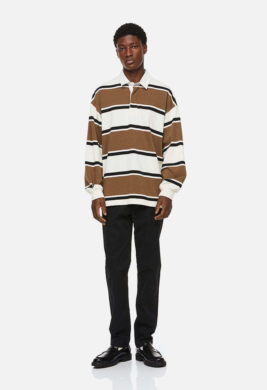 H&M - Slim fit cotton chinos - black