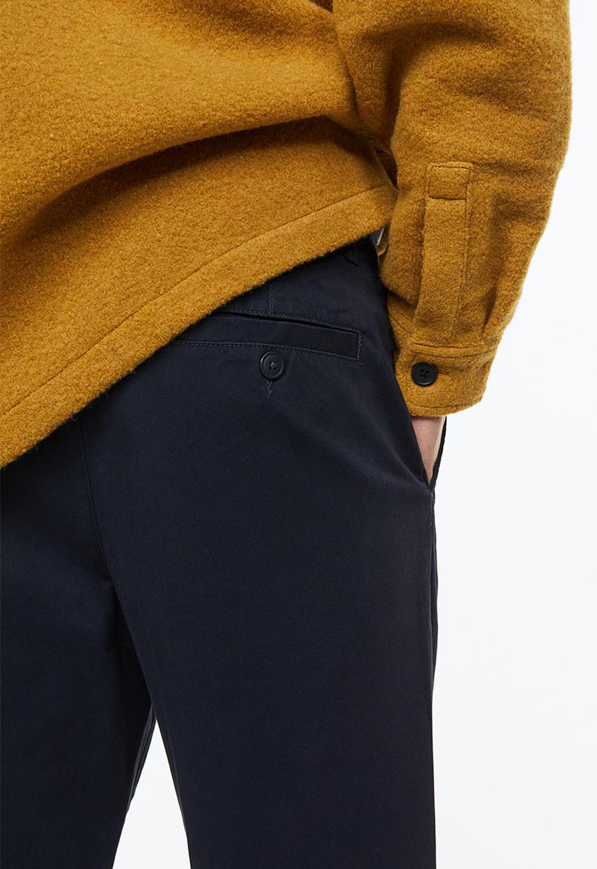 H&M - Slim fit cotton chinos - dark blue