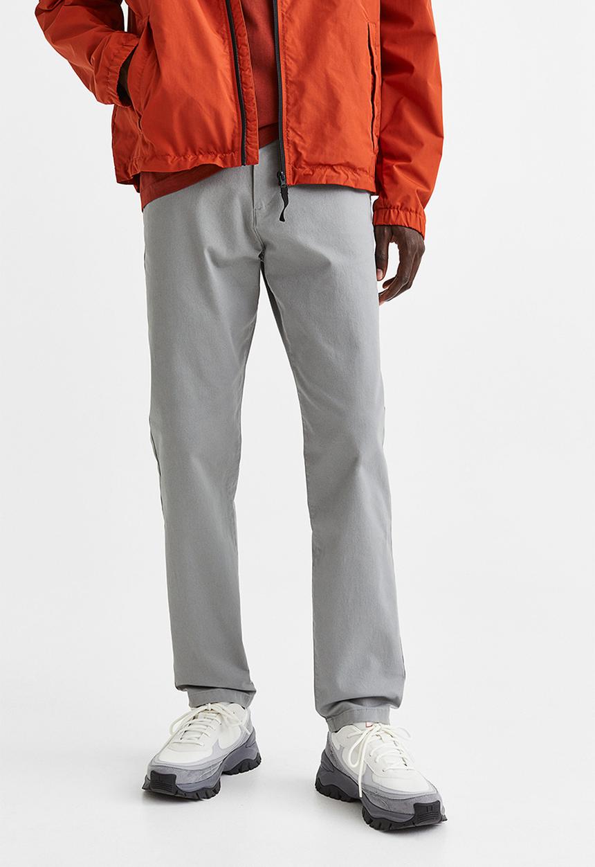 H&M - Slim fit cotton chinos - light grey