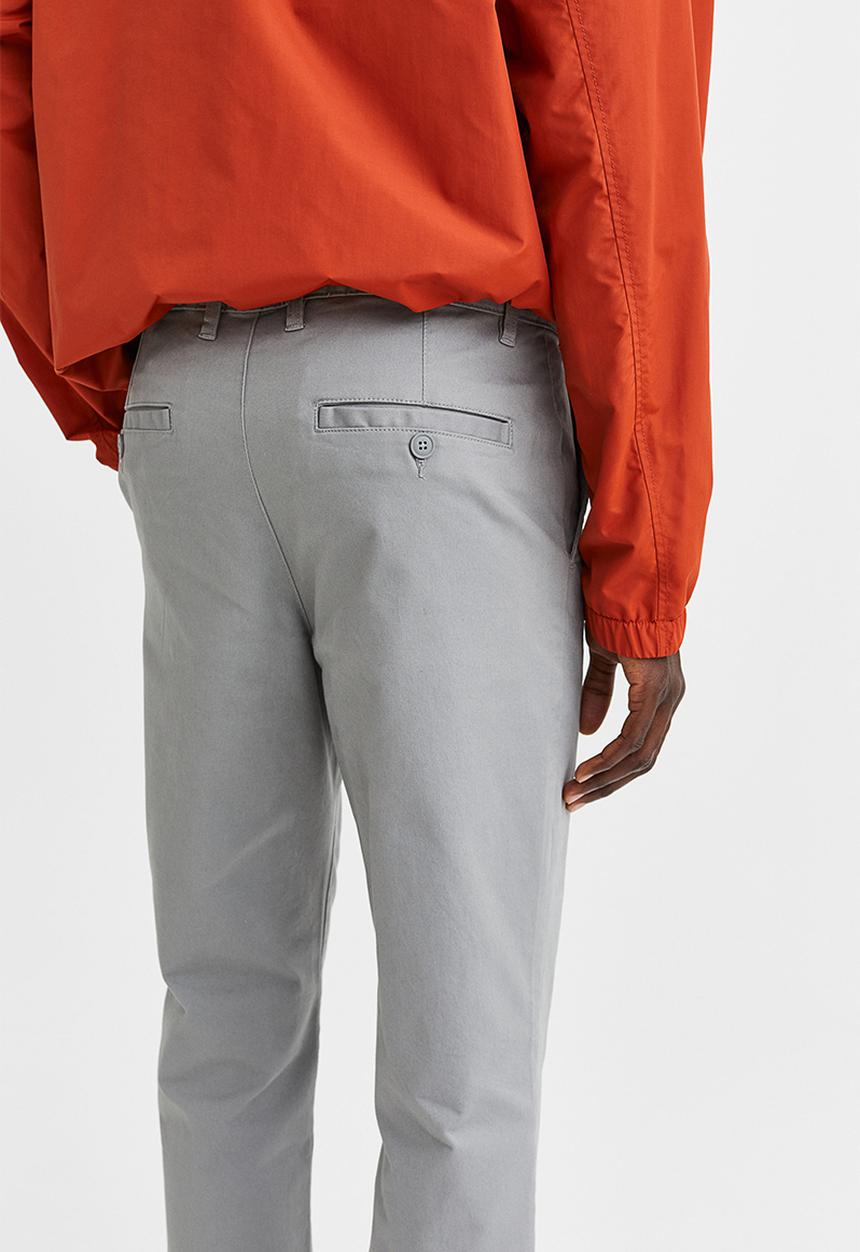 H&M - Slim fit cotton chinos - light grey