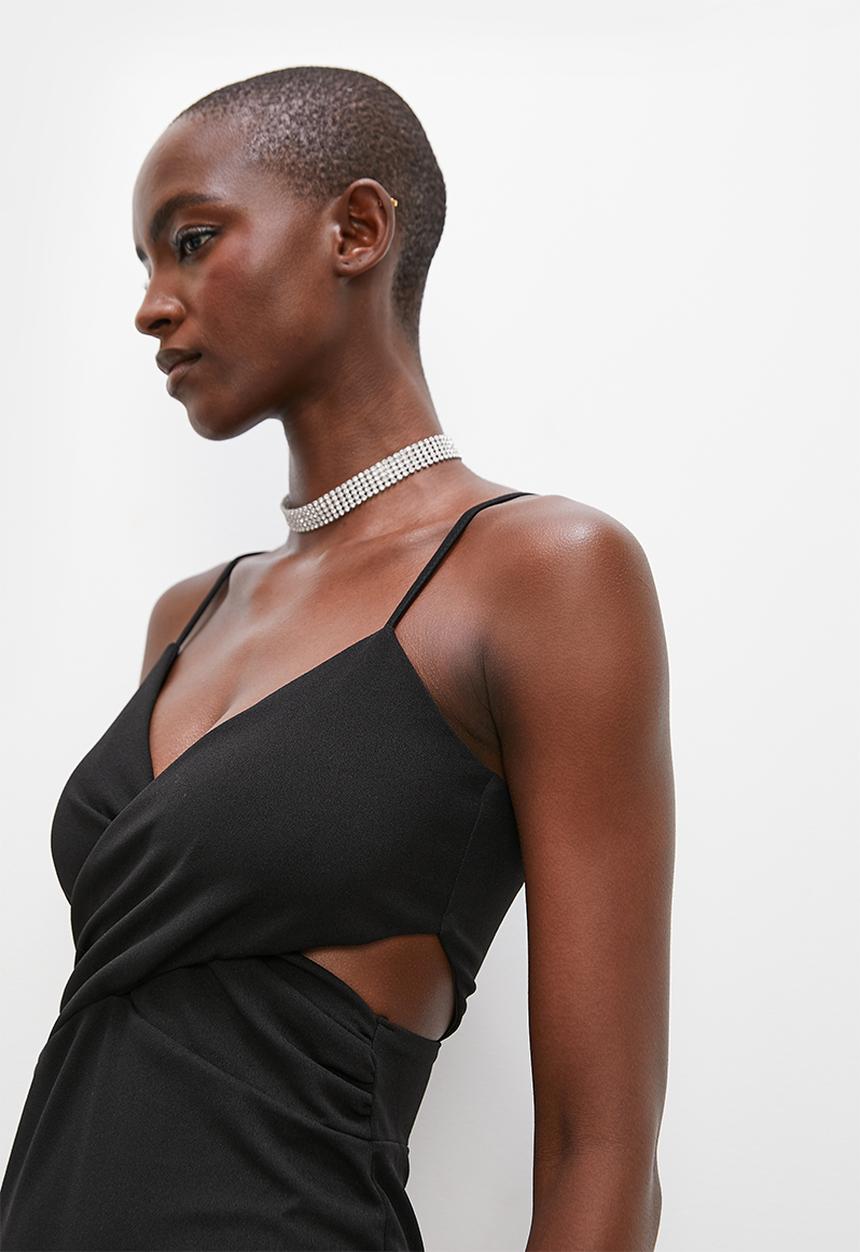 Superbalist - Cross over maxi dress - black