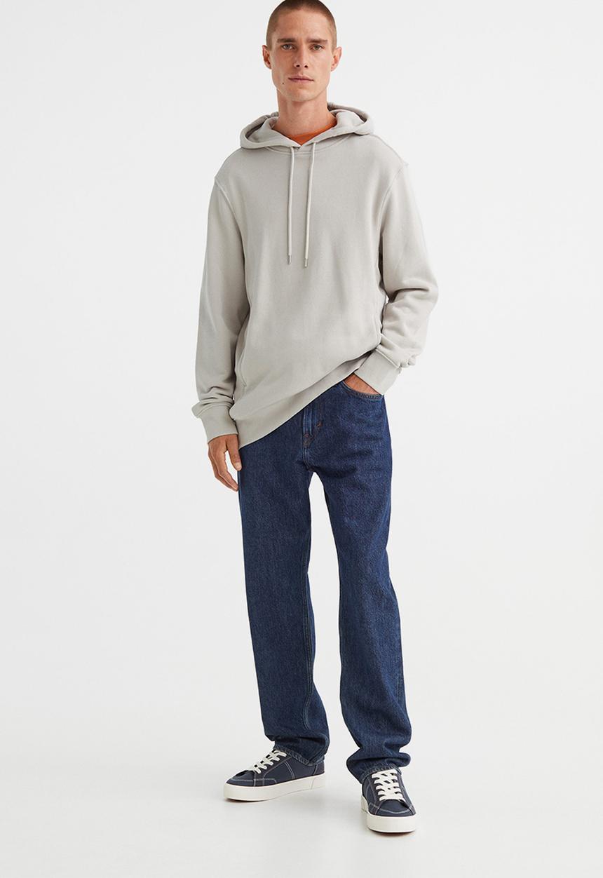 H&M - Regular fit hoodie - light greige 