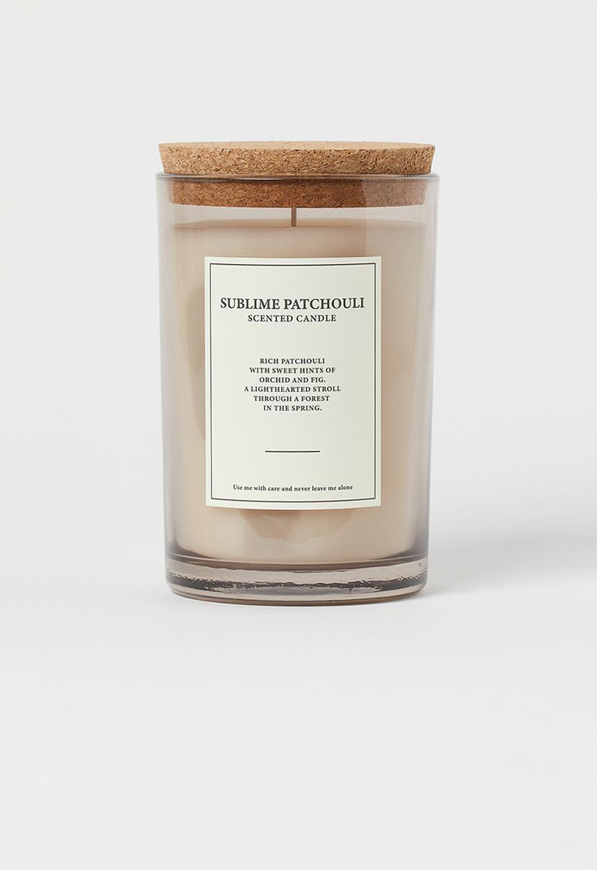 H&M - Large cork-lid scented candle - beige