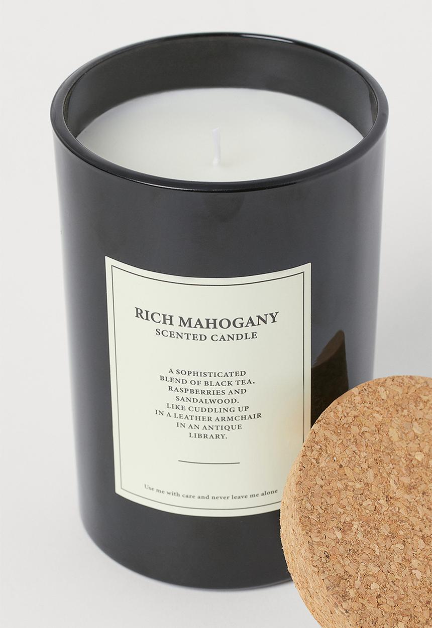 H&M - Large cork-lid scented candle - black