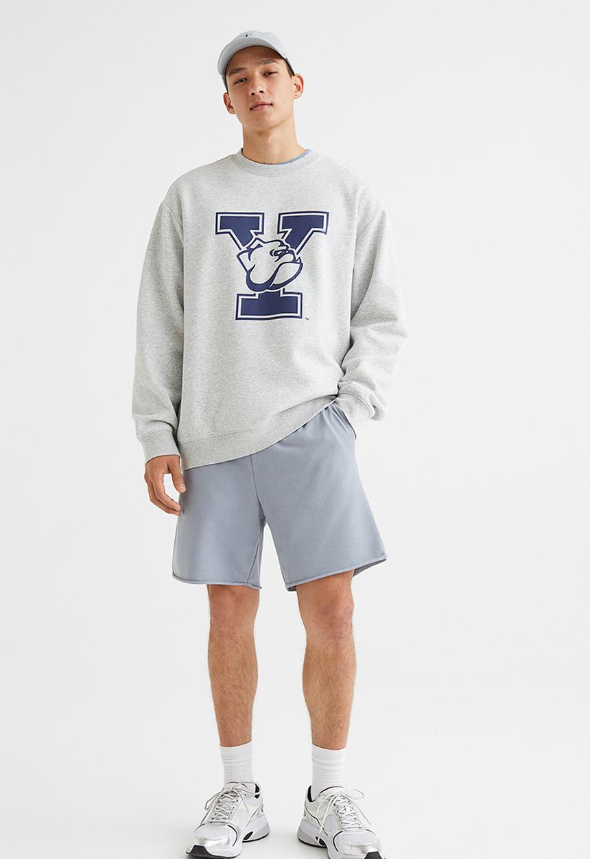 H&M - Relaxed fit sweatshirt - light grey marl/yale