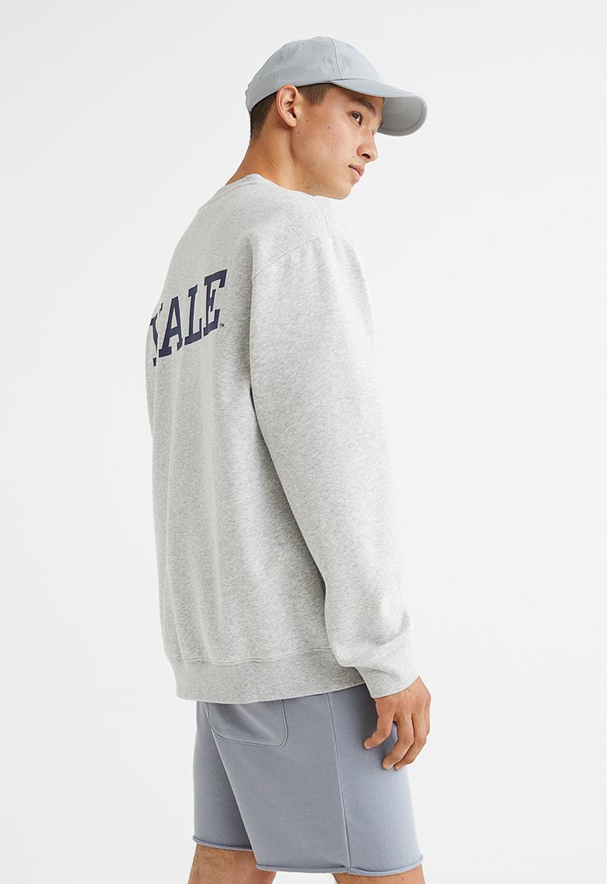 H&M - Relaxed fit sweatshirt - light grey marl/yale