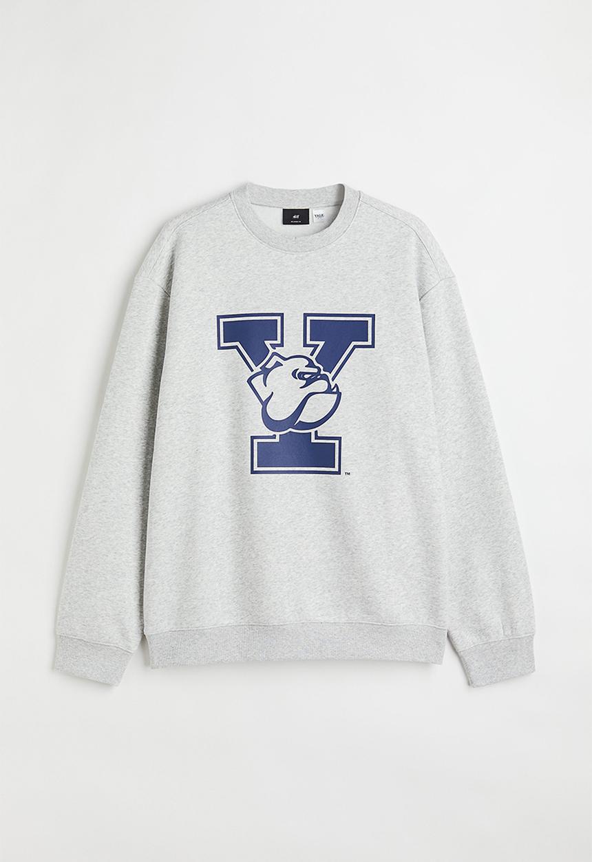H&M - Relaxed fit sweatshirt - light grey marl/yale