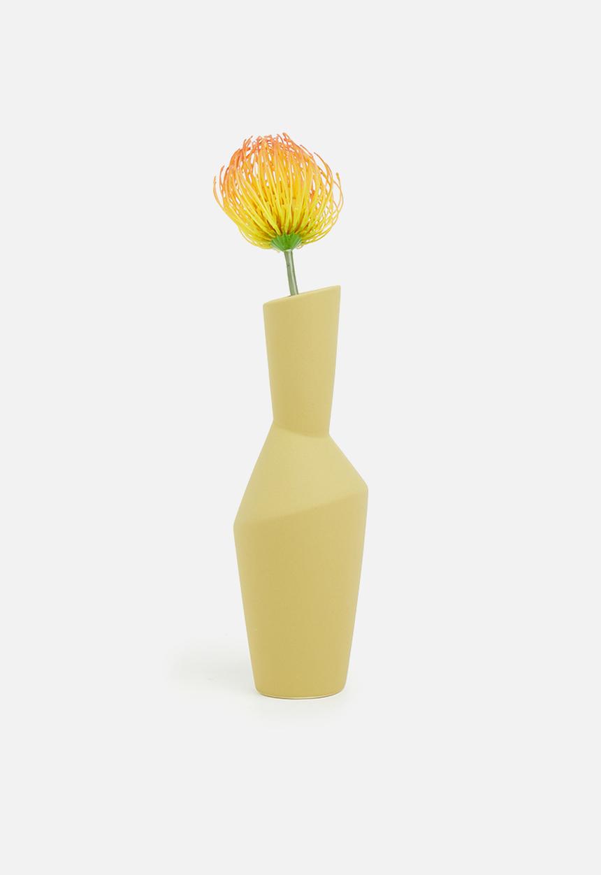 Sixth Floor - Morandi ceramic vase - soft yellow