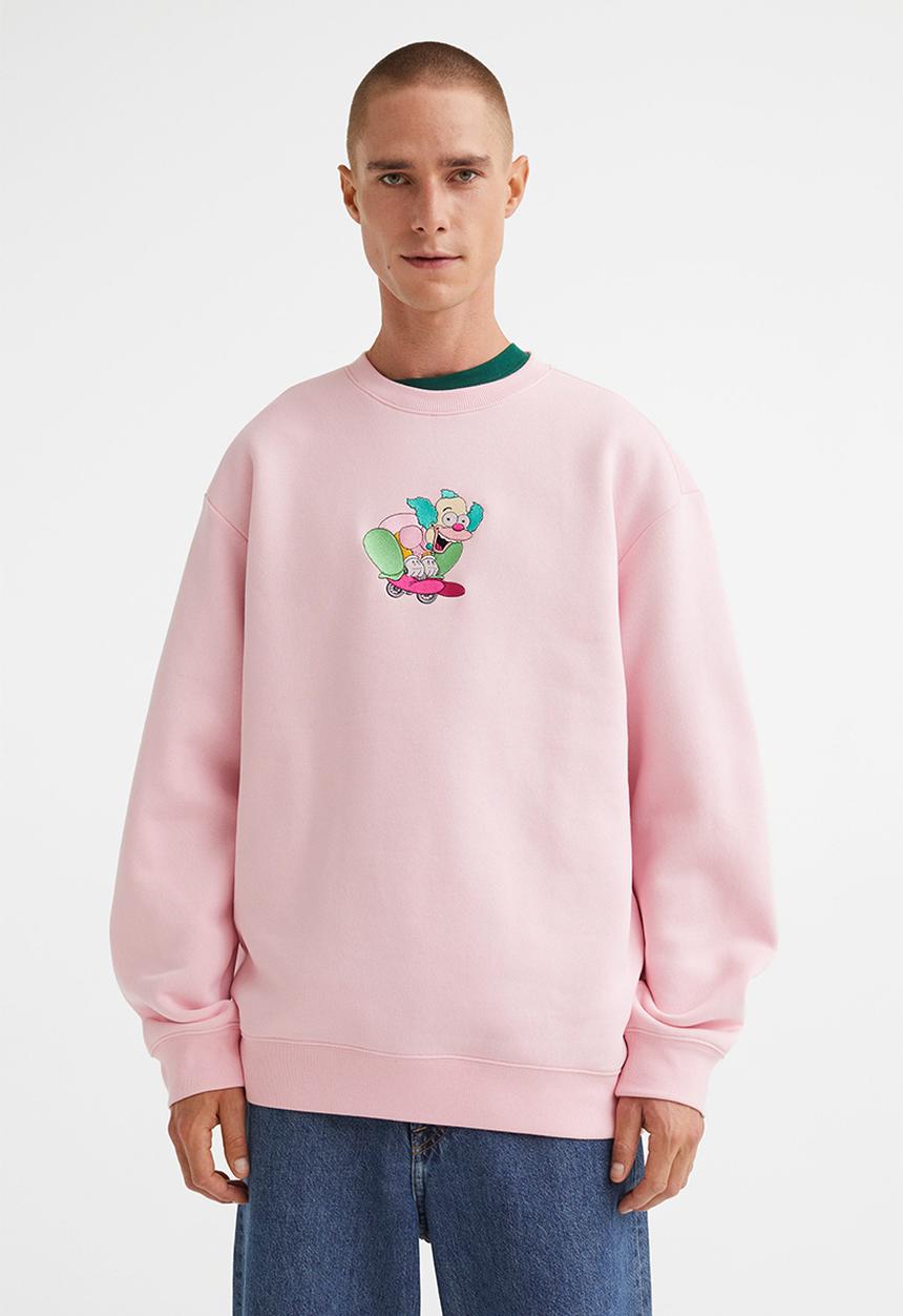 H&M - Relaxed fit sweatshirt - light pink/the simpsons