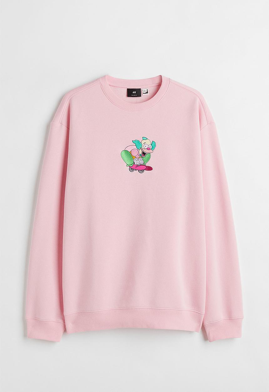 H&M - Relaxed fit sweatshirt - light pink/the simpsons