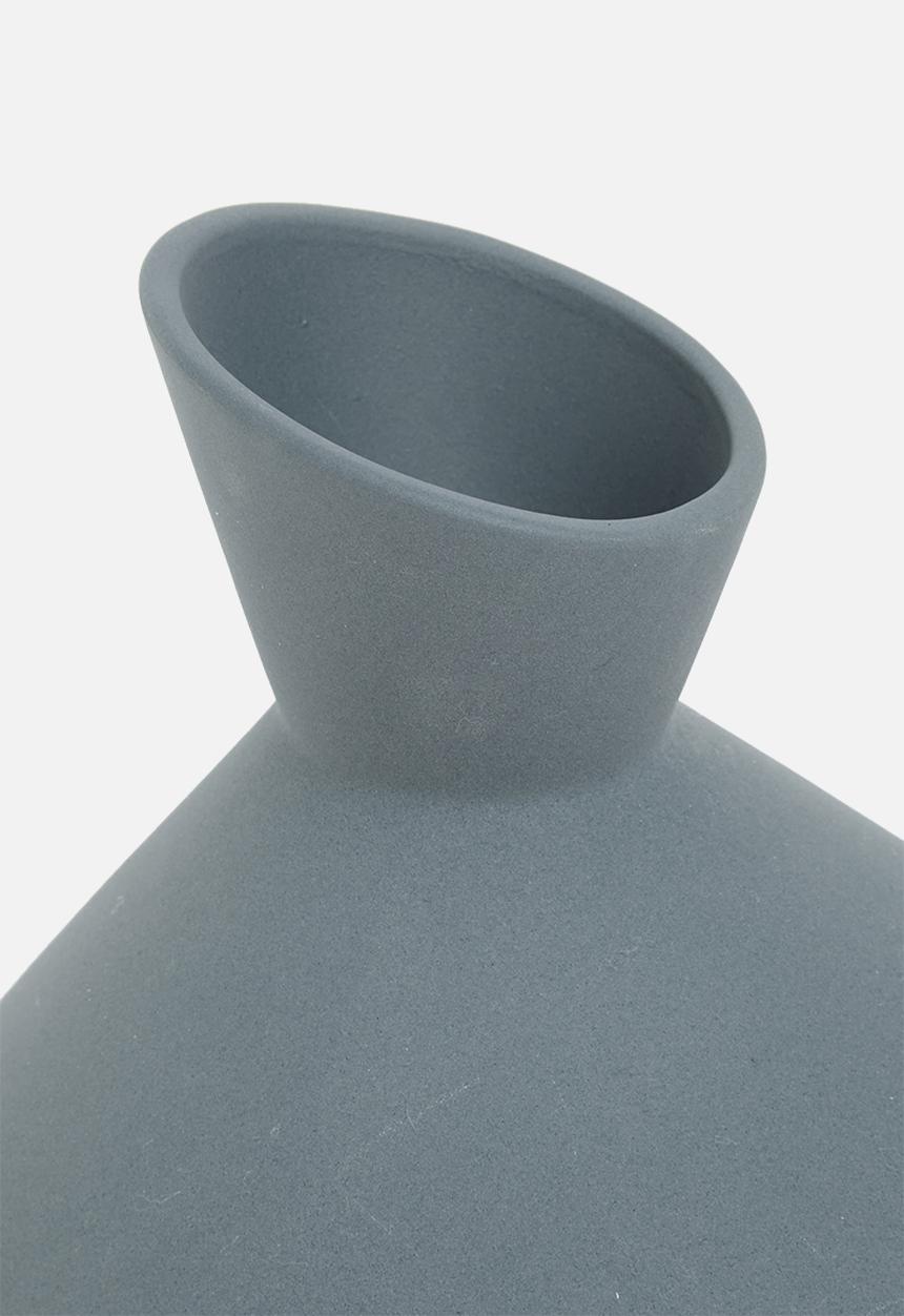Sixth Floor - Morandi ceramic vase - petrol blue