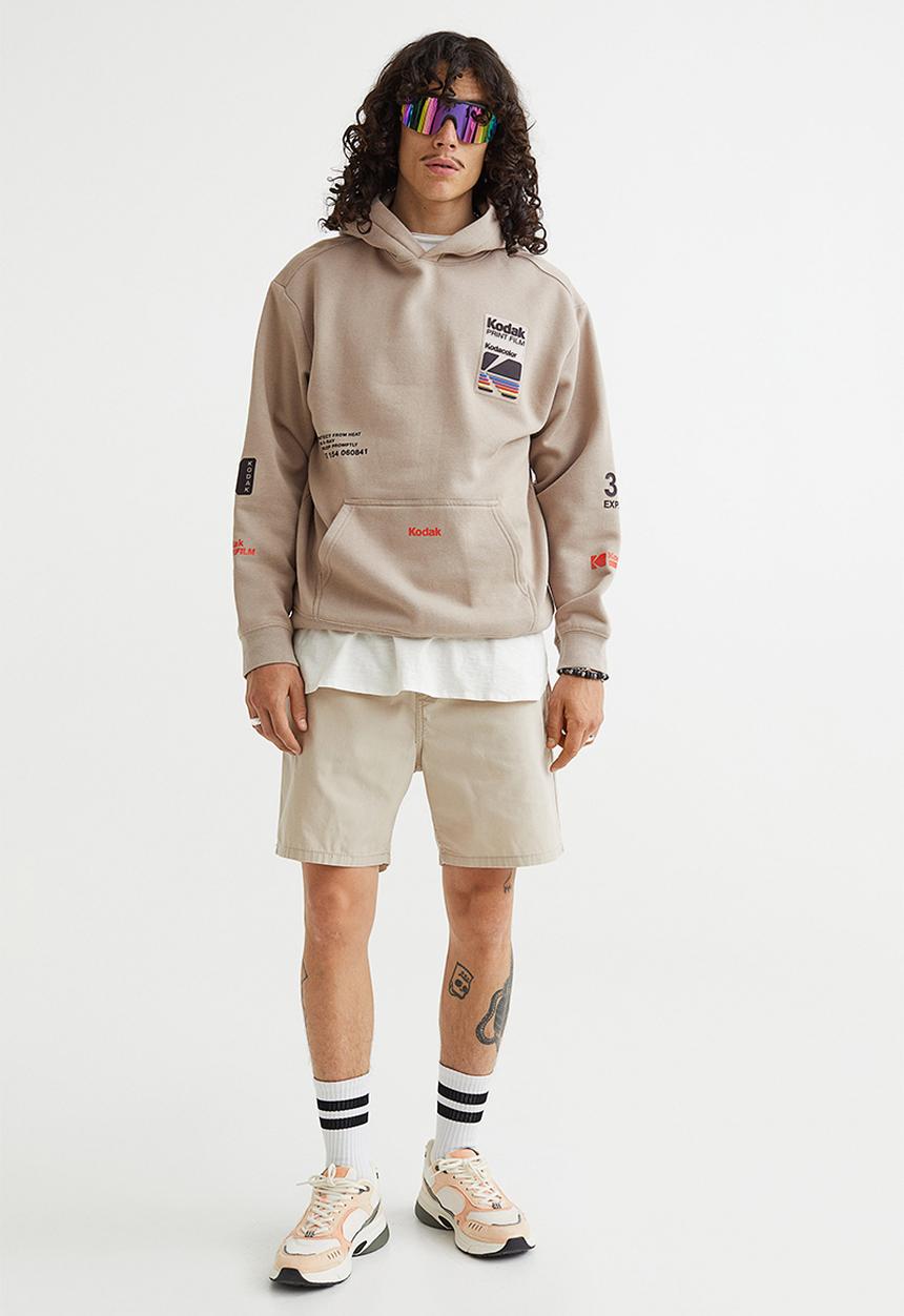 H&M - Relaxed fit hoodie - beige/kodak