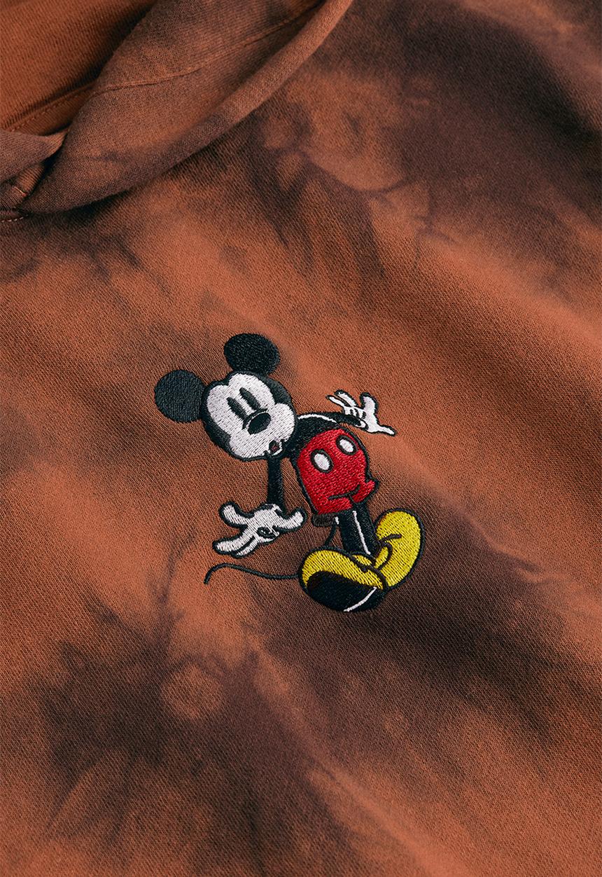 H&M - Relaxed fit hoodie - brown/mickey mouse