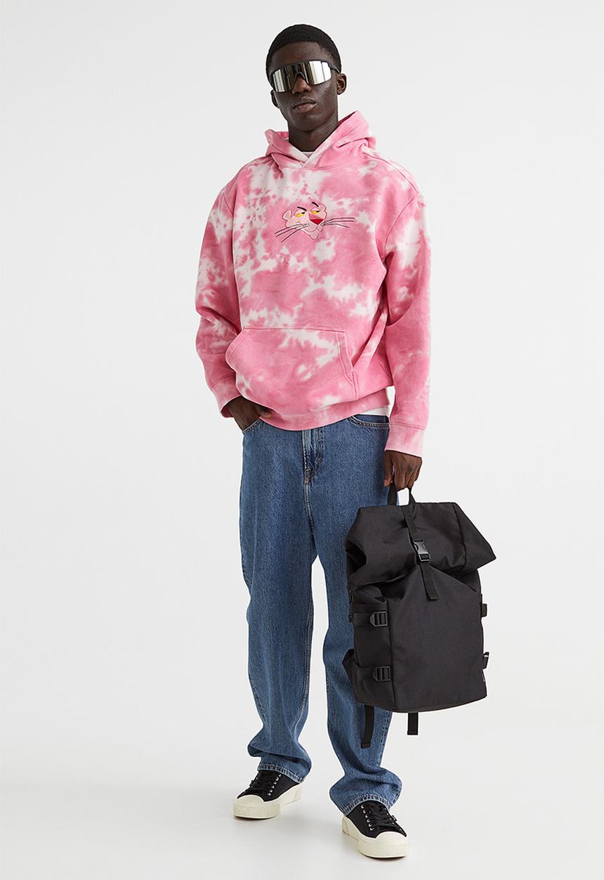 H&M - Relaxed fit hoodie - pink/pink panther