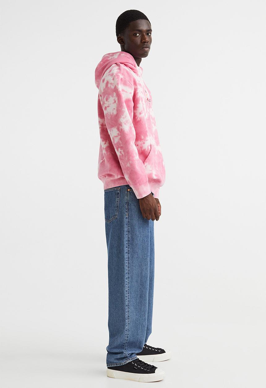 H&M - Relaxed fit hoodie - pink/pink panther