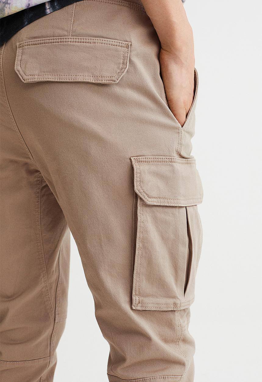 H&M - Skinny fit cargo joggers - beige