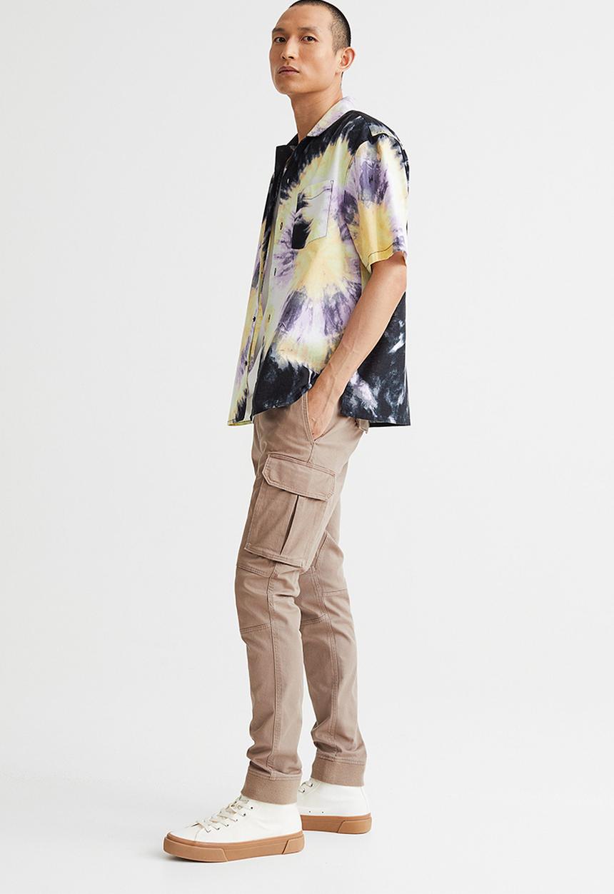 H&M - Skinny fit cargo joggers - beige