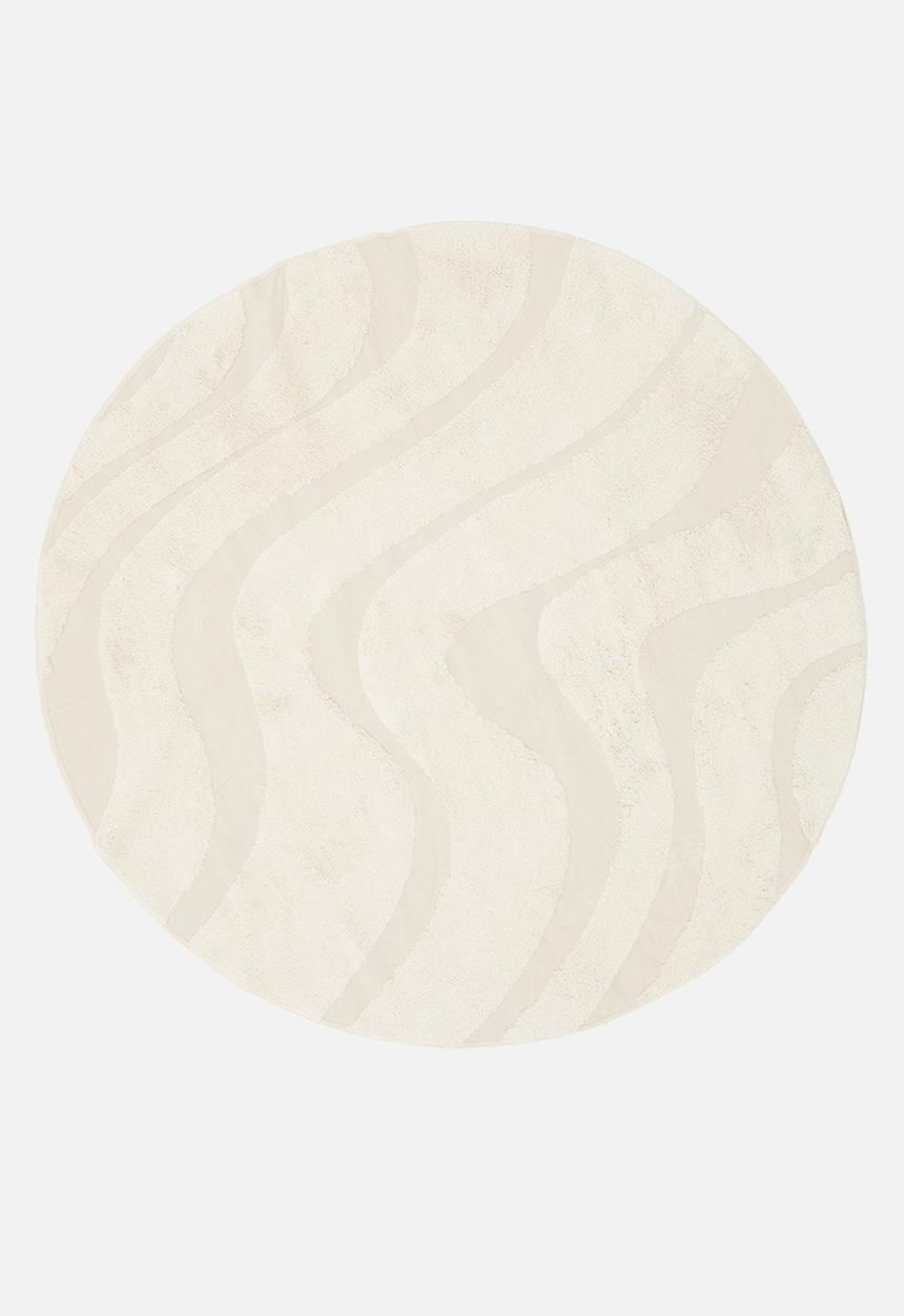 Sixth Floor - Swirl tufted round rug - cream