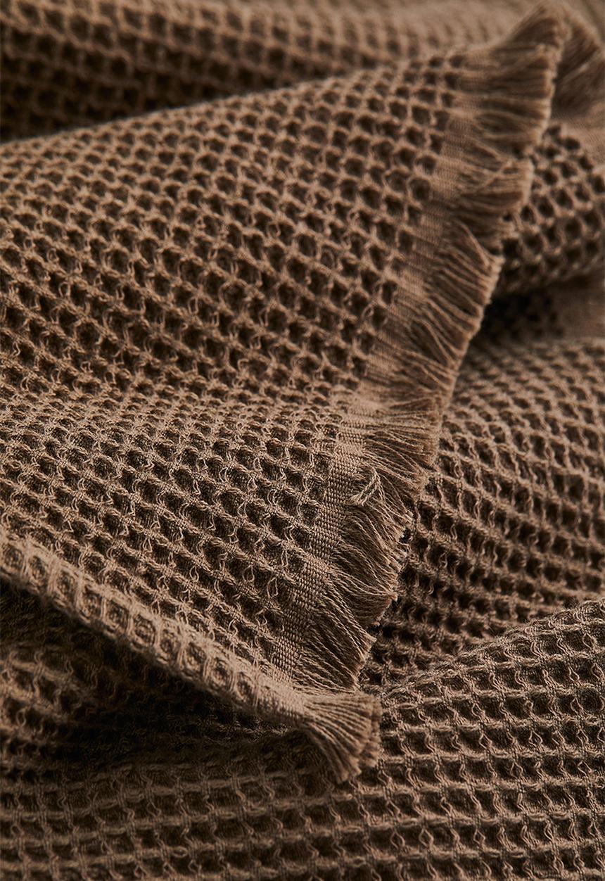H&M - Waffled hand towel - brown