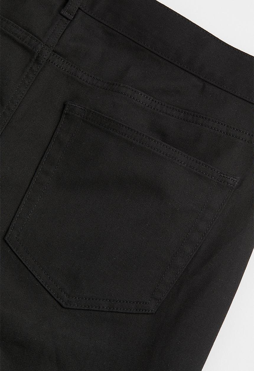 H&M - Slim fit cotton twill trousers - black