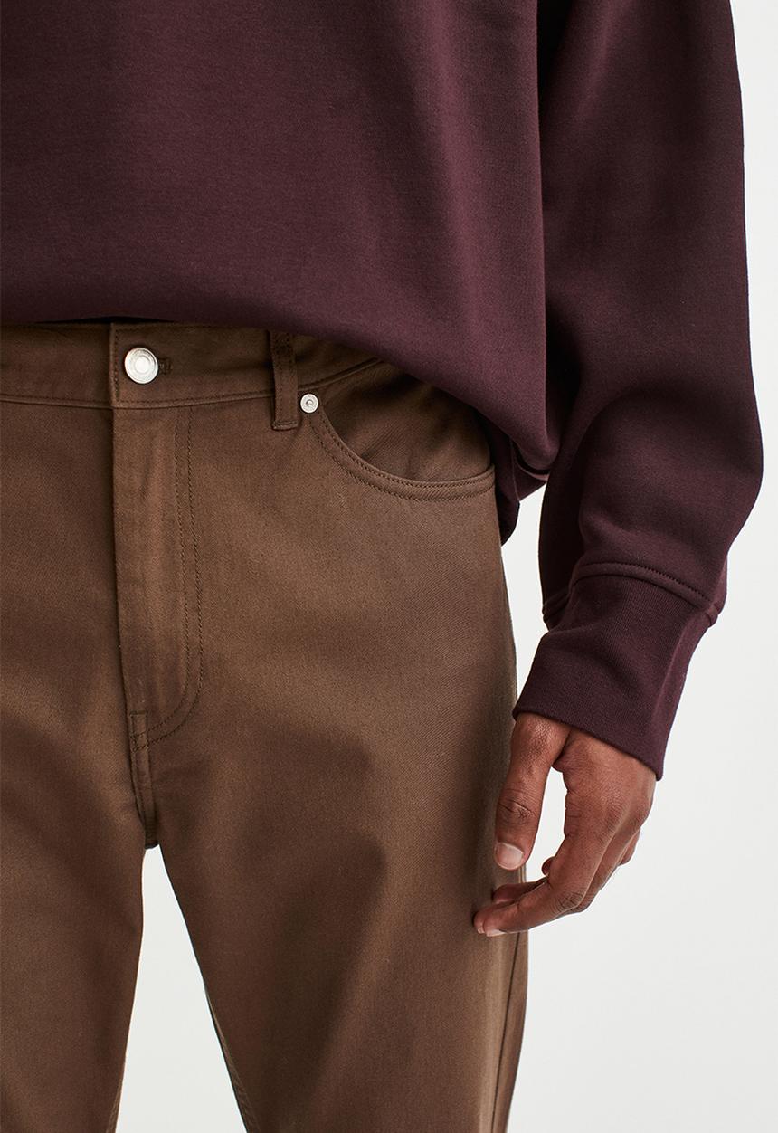 H&M - Slim fit cotton twill trousers - brown