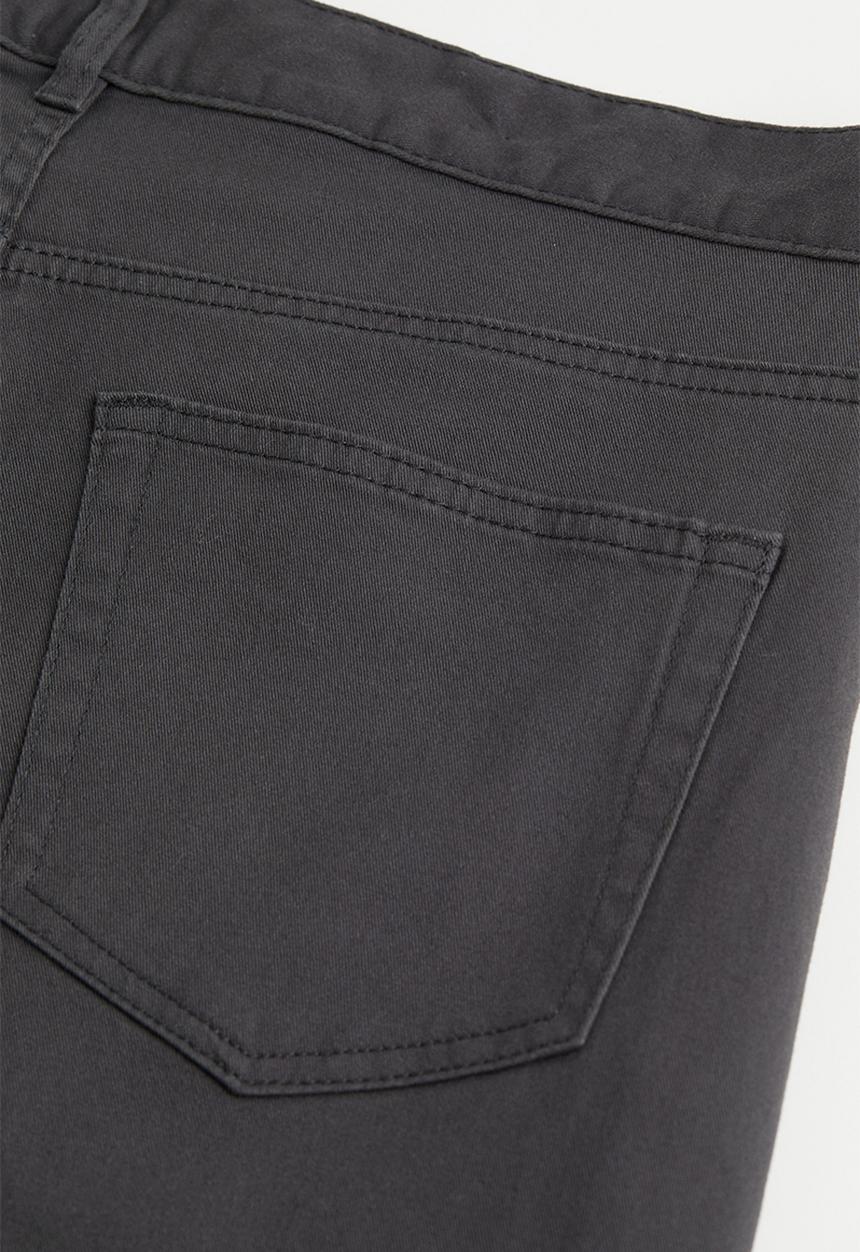 H&M - Slim fit cotton twill trousers - dark grey