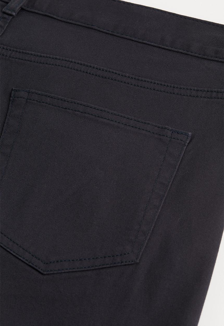 H&M - Slim fit cotton twill trousers - navy blue