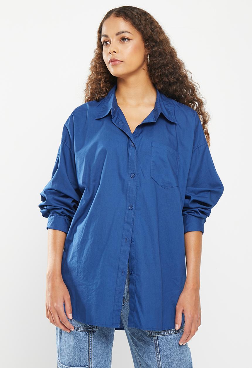 Cotton On - Dad shirt - royal blue