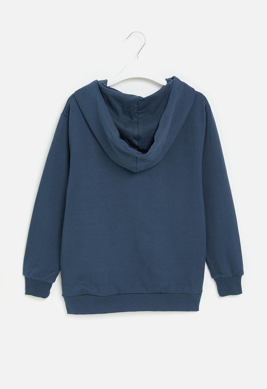 Superbalist - Boys zip through hoodie - navy