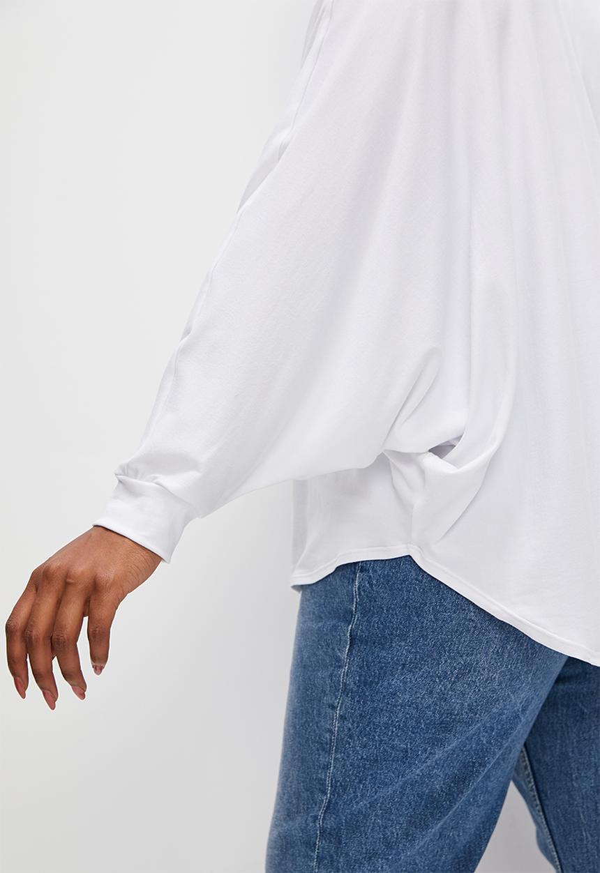 edit Plus - Oversized dolman tee - white