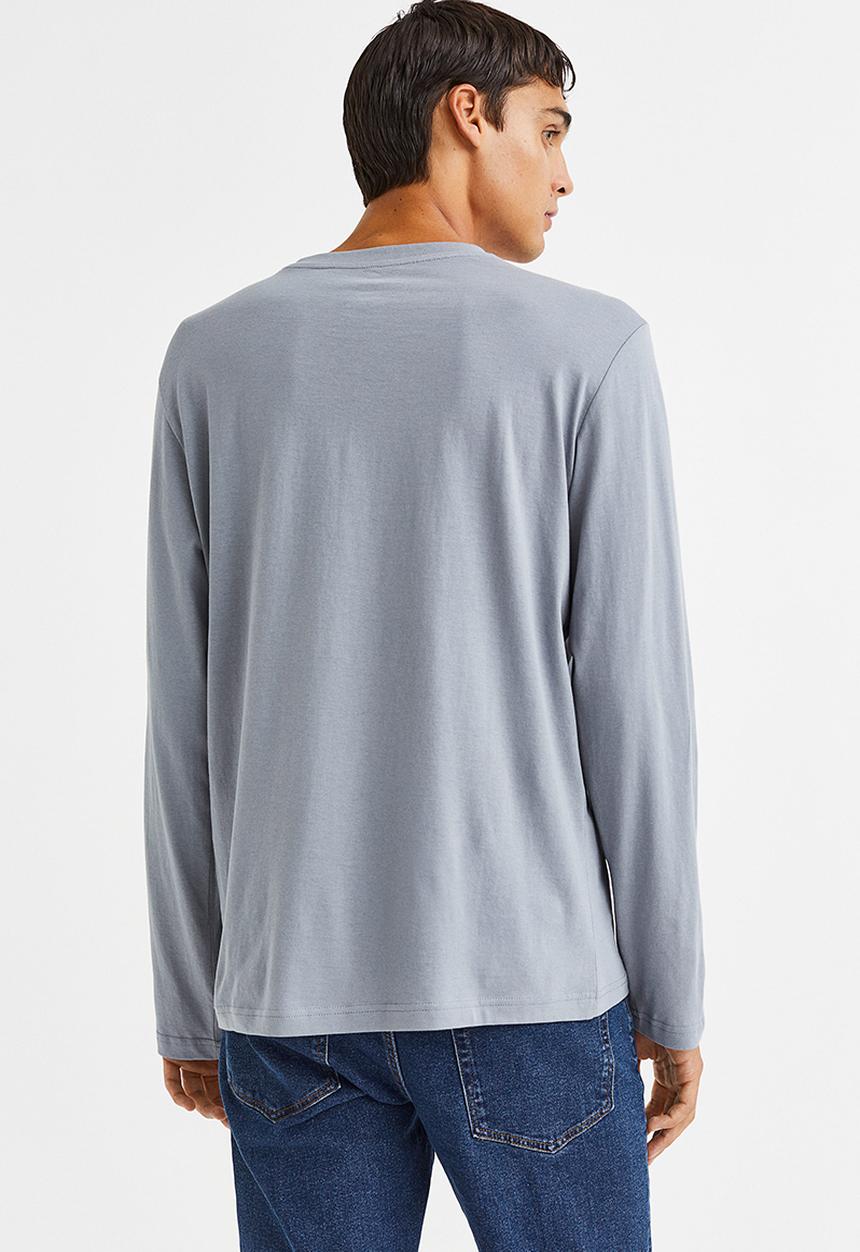 H&M - Regular fit jersey top - light blue