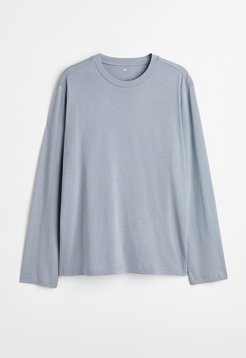 H&M - Regular fit jersey top - light blue