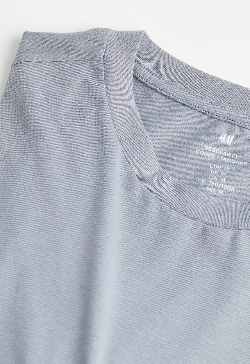 H&M - Regular fit jersey top - light blue