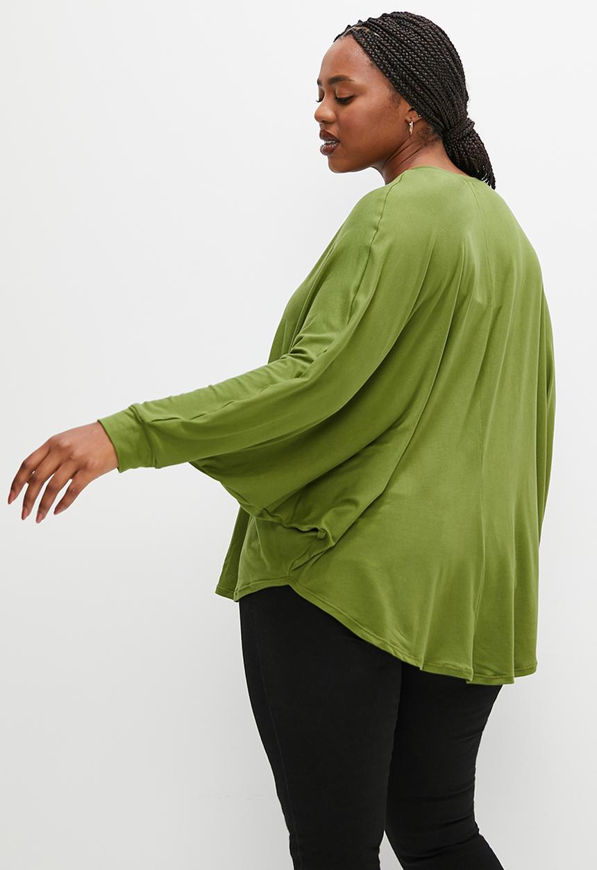 edit Plus - Oversized dolman tee - khaki