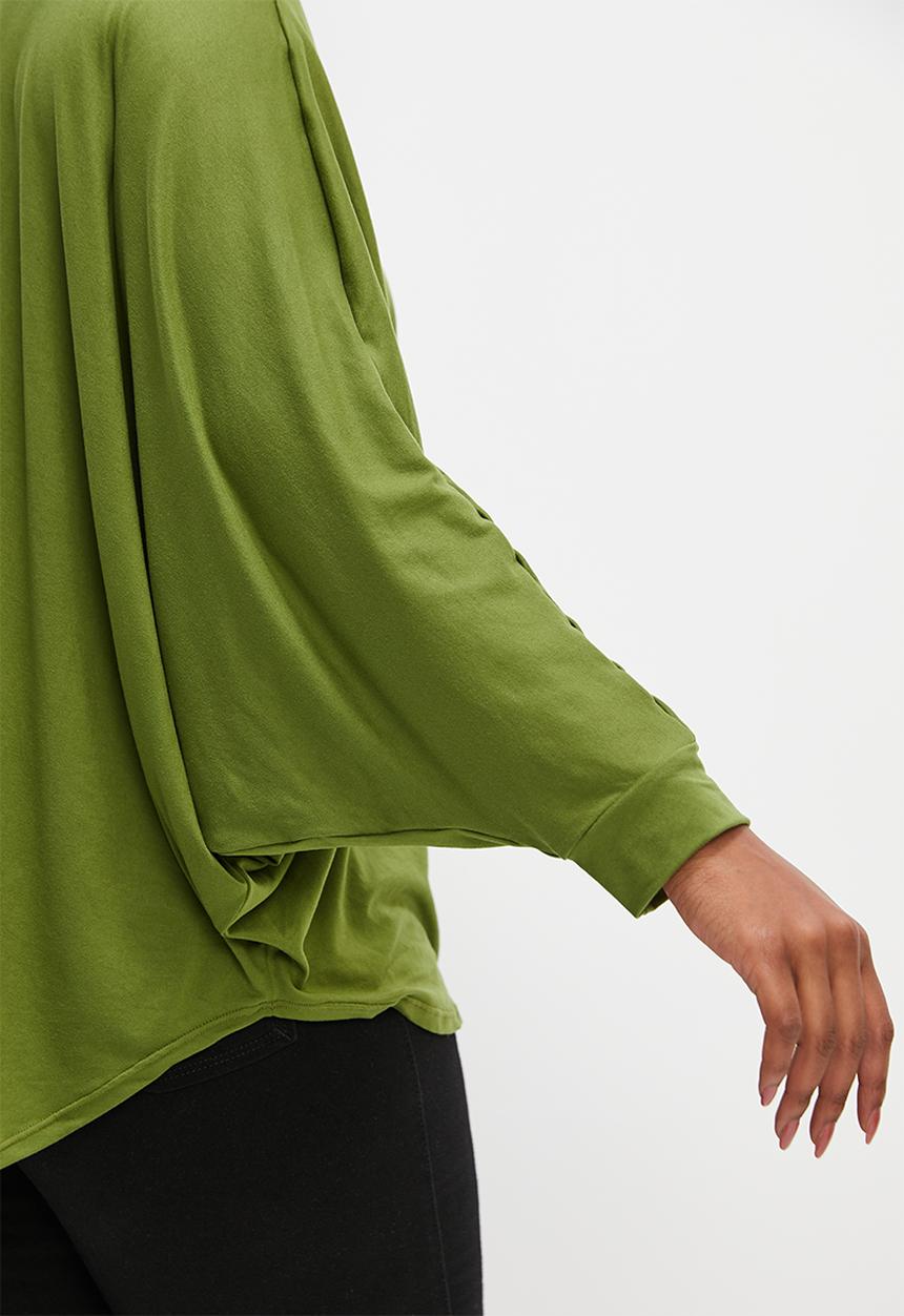 edit Plus - Oversized dolman tee - khaki