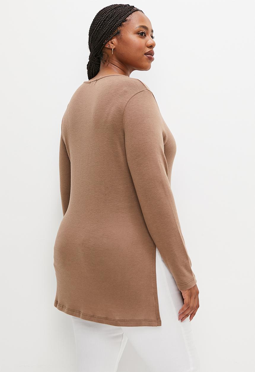 edit Plus - Tunic cut and sew - mocha