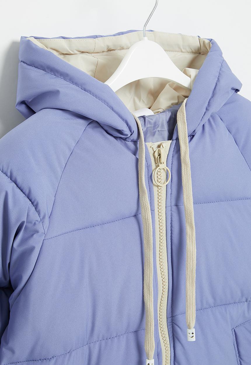 Pop Candy - Zip through midi puffer - blue