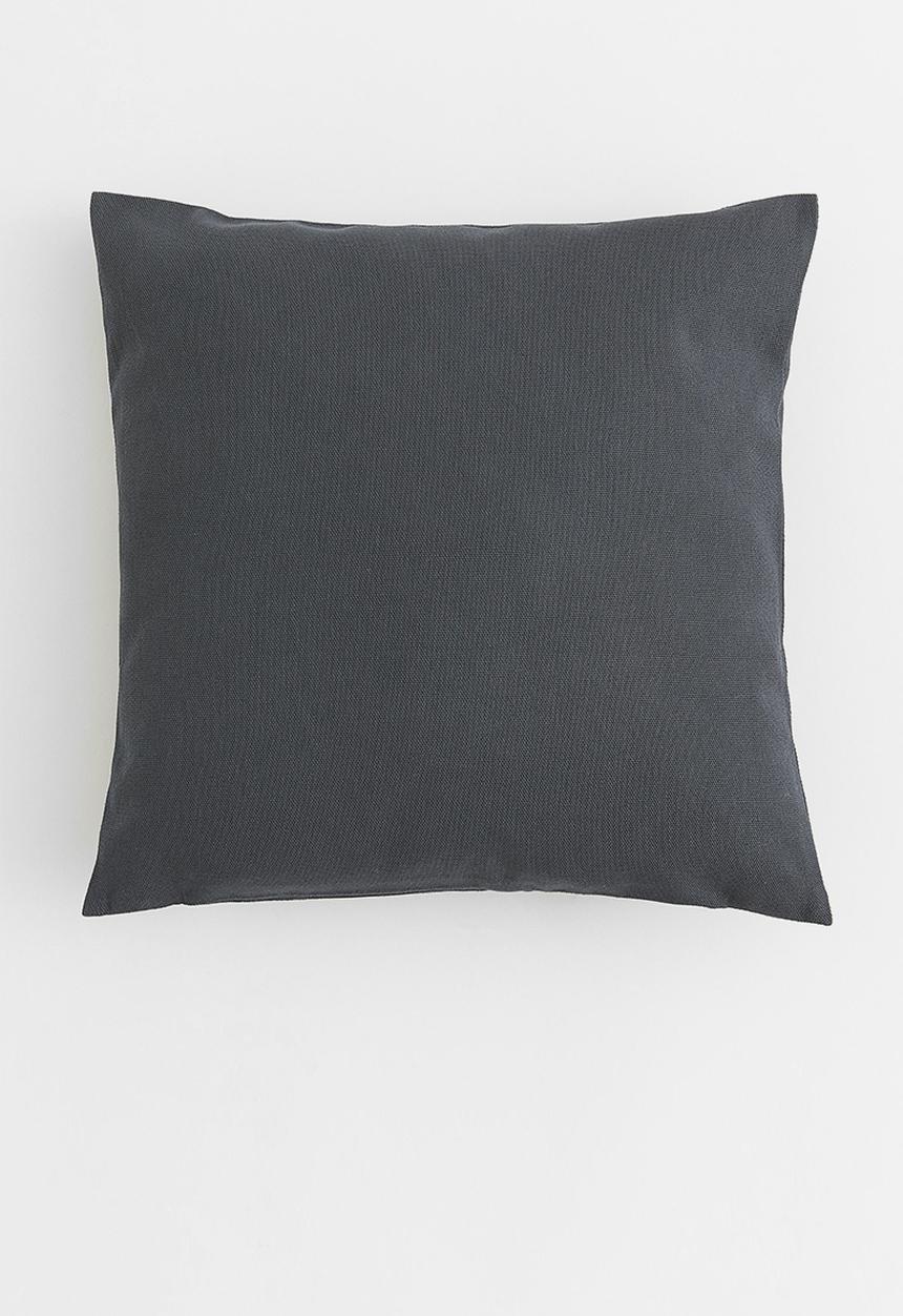 H&M - Cotton canvas cushion cover - grey