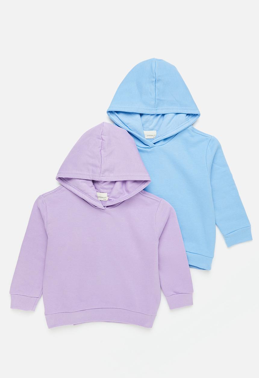 Superbalist - Girls 2 pack hoodie - lilac & light blue