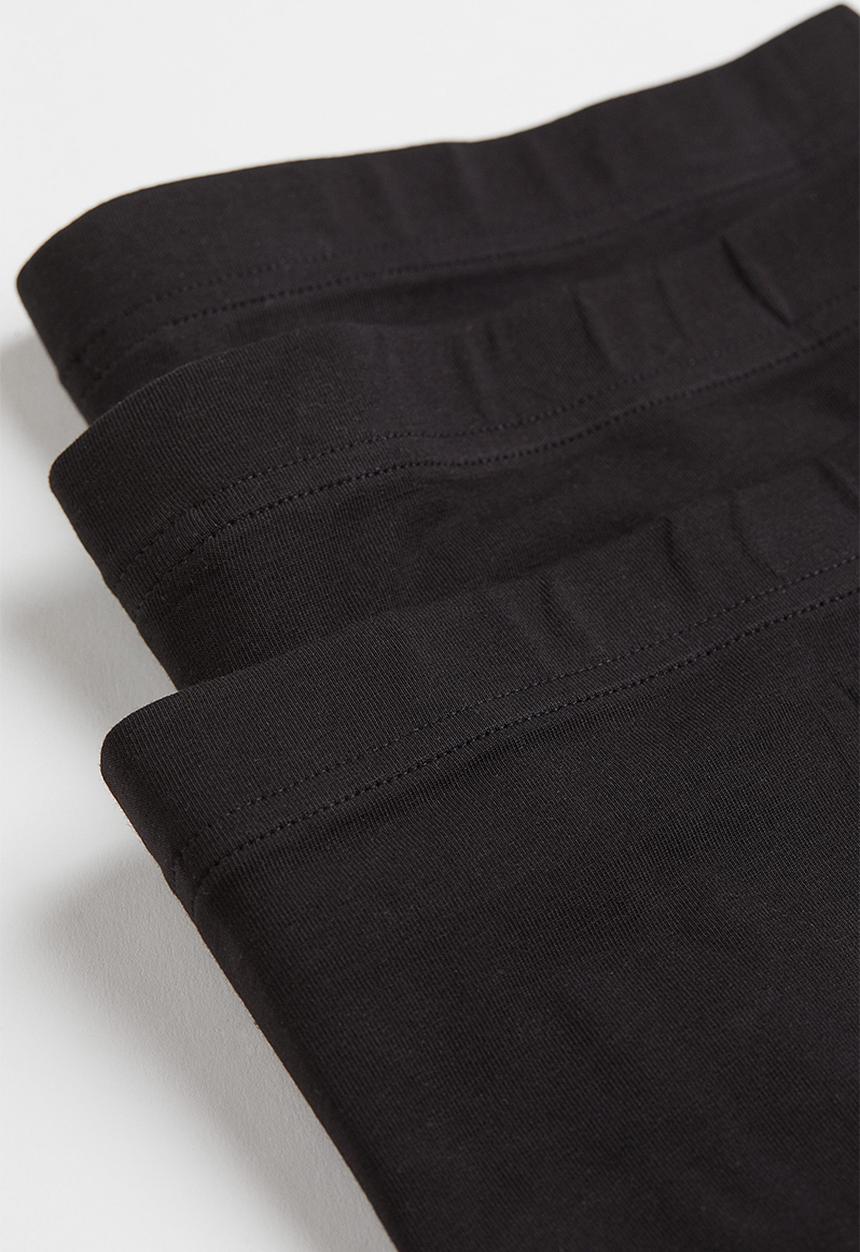 H&M - 3 Pack mid cotton trunks - black