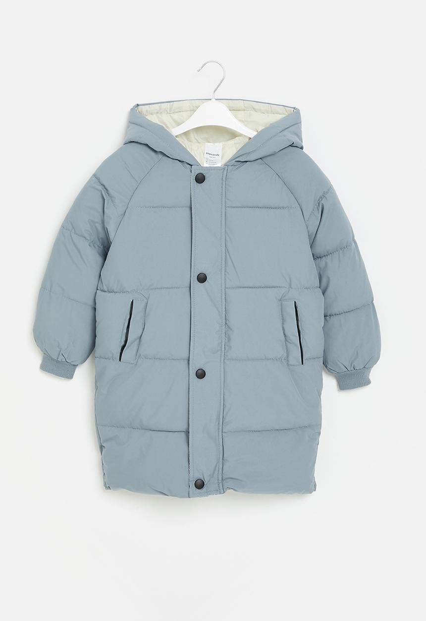 Pop Candy - Midi unisex hooded puffer - blue