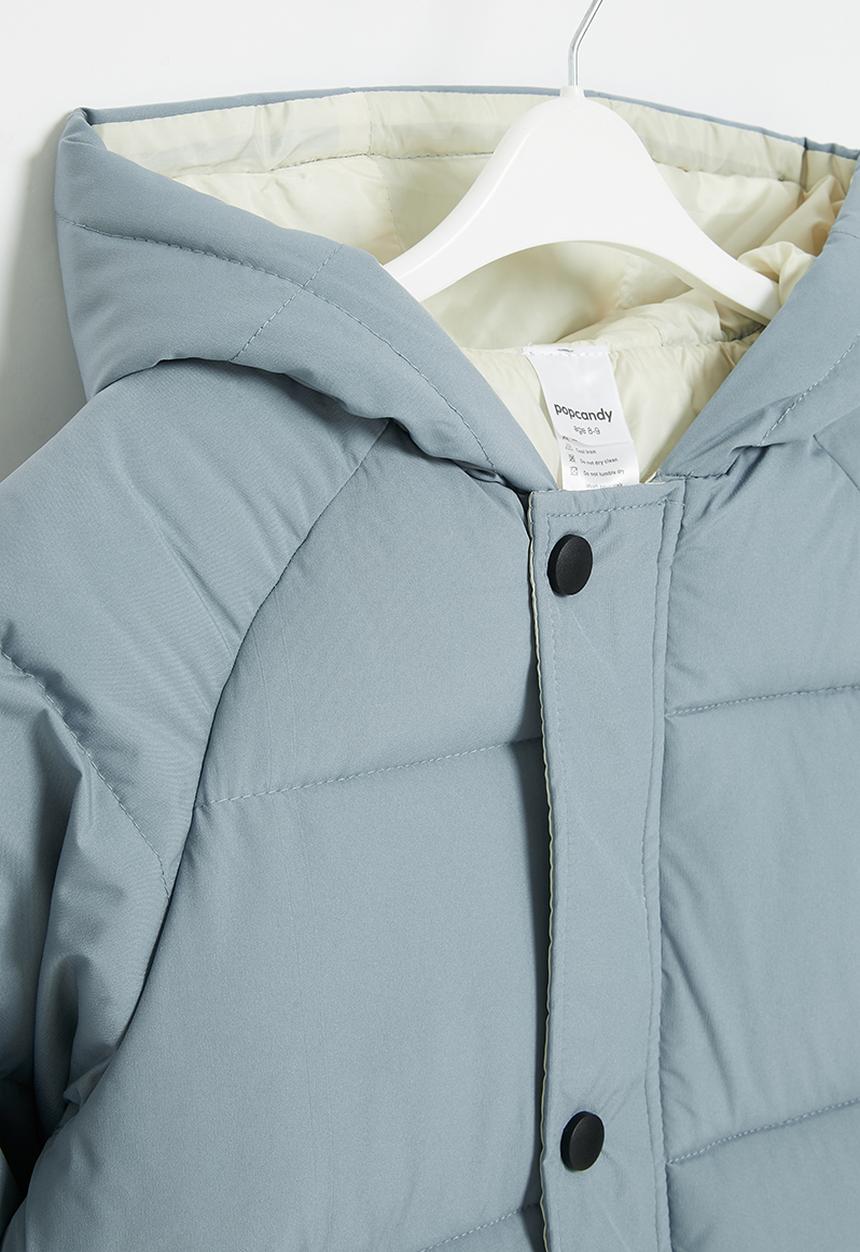 Pop Candy - Midi unisex hooded puffer - blue