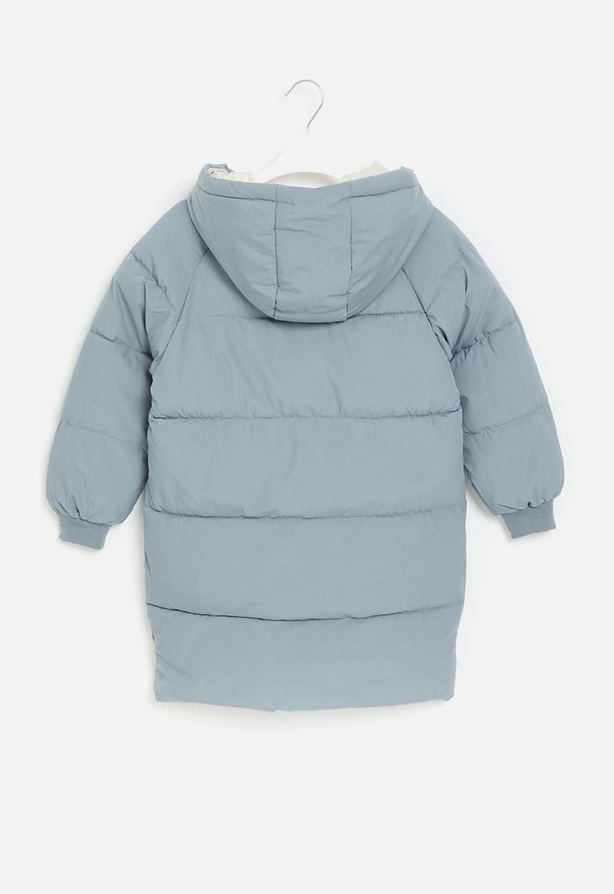 Pop Candy - Midi unisex hooded puffer - blue
