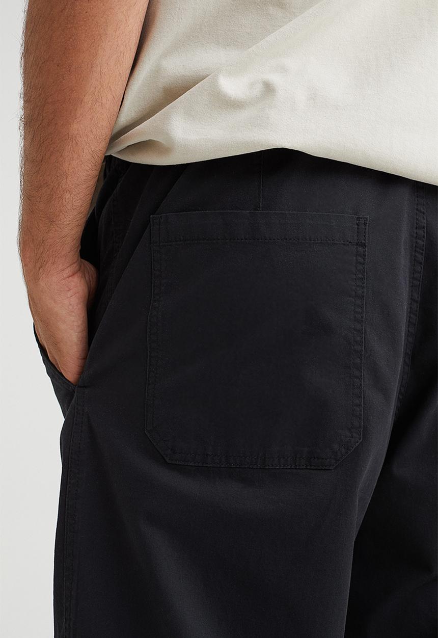H&M - Relaxed fit twill pull-on trousers - black