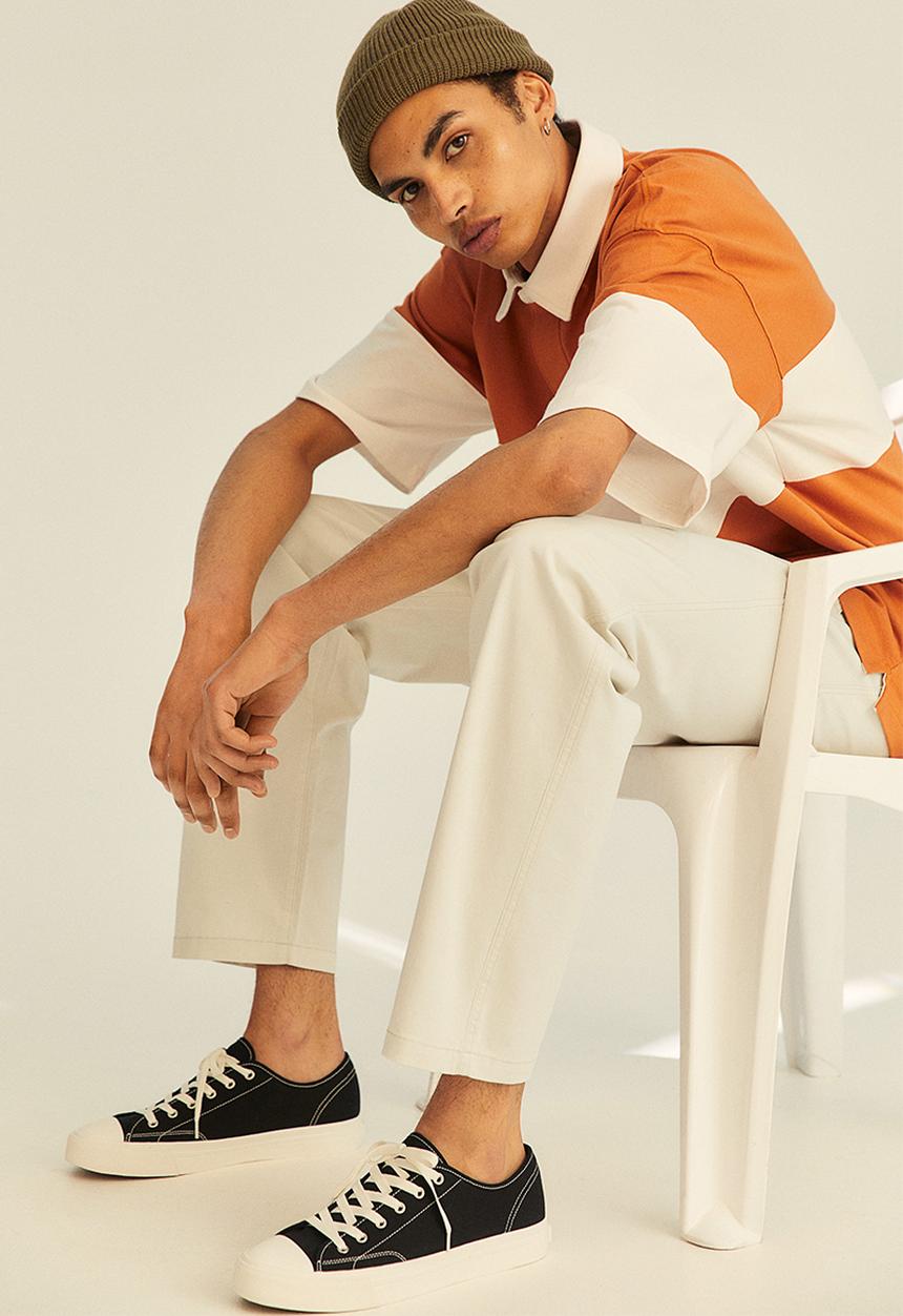 H&M - Relaxed fit twill pull-on trousers - light beige