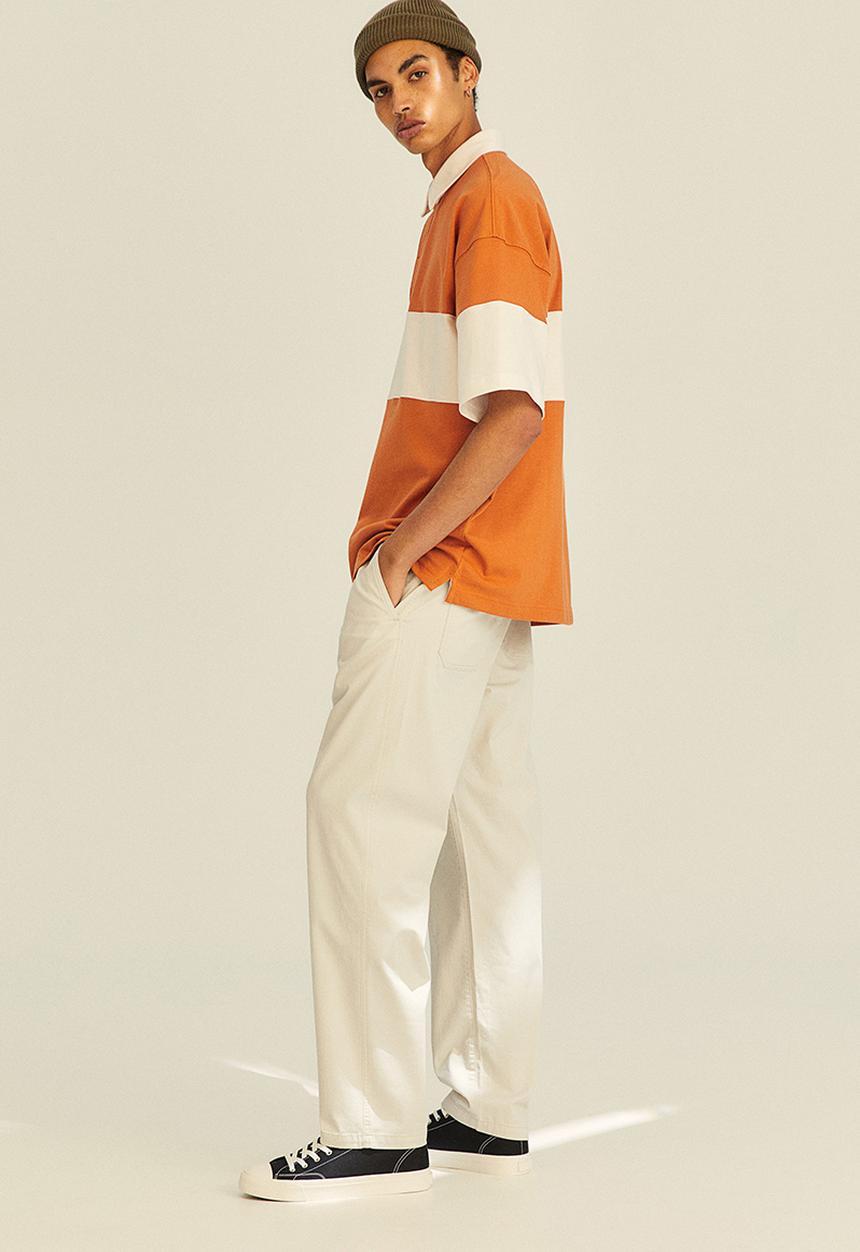 H&M - Relaxed fit twill pull-on trousers - light beige