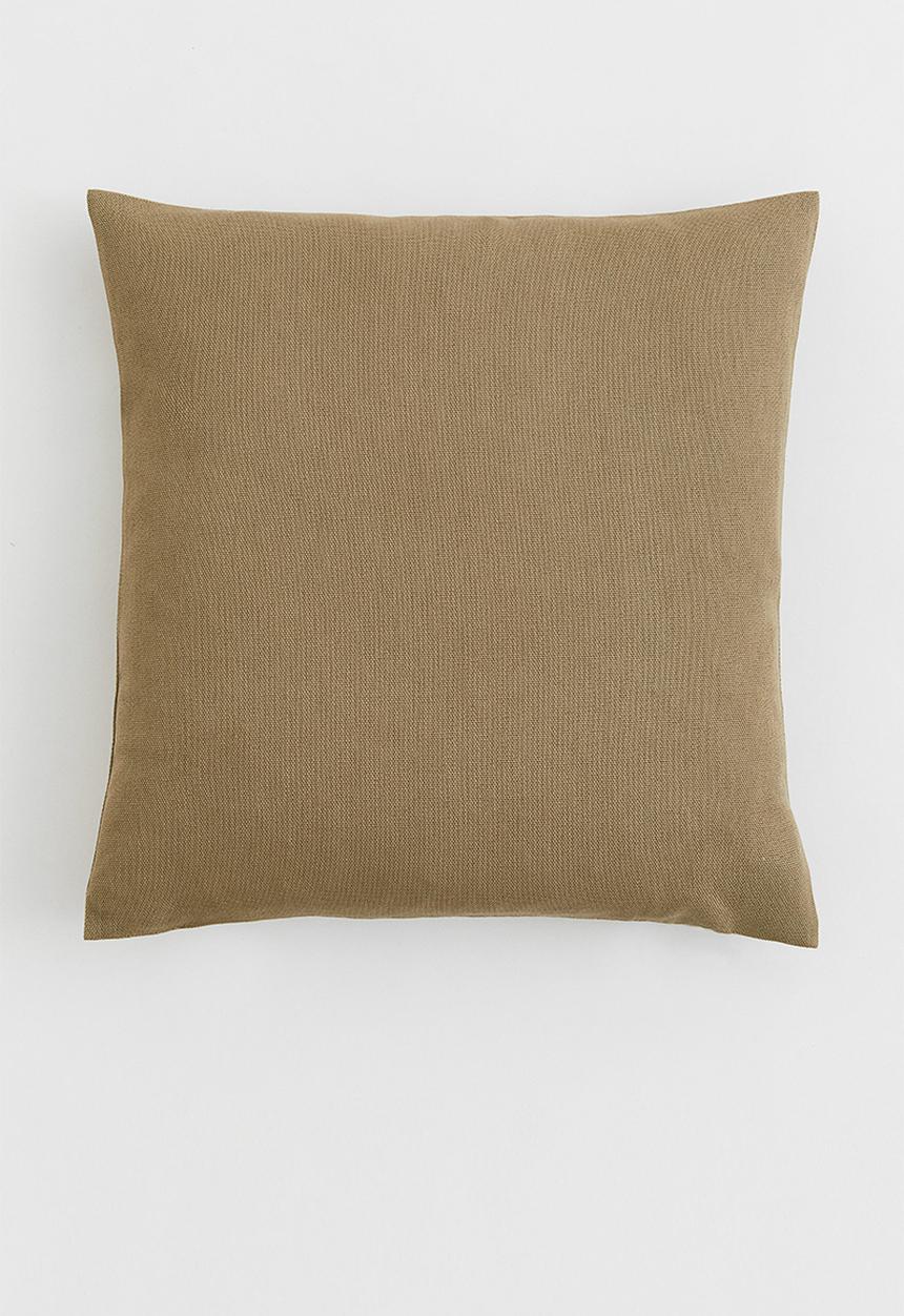 H&M - Cotton canvas cushion cover - green