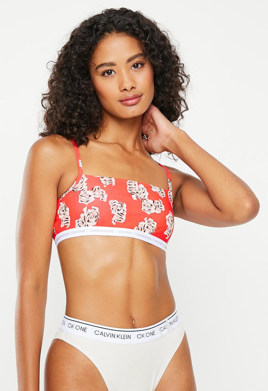Calvin Klein - Unlined bralette 2pk - grey heather/rose splice